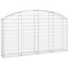 vidaXL buet gabionkurv 200x30x100/120 cm galvaniseret jern