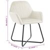 vidaXL spisebordsstole 4 stk. velour cremefarvet