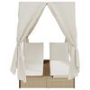 vidaXL Dobbelt solstol Beige 205 x 129 x 200 cm polyrattan