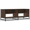 vidaXL tv-bord 120,5x40x46 cm konstrueret tr&aelig; metal brun egetr&aelig;sfarve