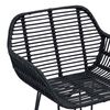 vidaXL Barstol 2 pcs Sort 55 x 52 x 92 cm Rattan og Jern