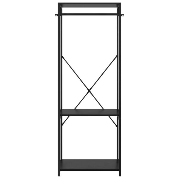 vidaXL t&oslash;jstativ 60x40x167 cm metal og sp&aring;nplader sort