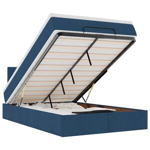 vidaXL ottoman seng med madras 120x200 cm stof bl&aring;