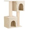 vidaXL Kattetr&aelig; med sisal klatreposter Cremefarvet 114 cm