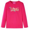 Lang&aelig;rmet T-shirt til b&oslash;rn str. 116 pink