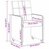 vidaXL Spisebordsstole med hjul 2 pcs Gråbrun 58 x 65 x 94 cm Stof