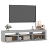 vidaXL tv-bord med LED-lys 180x35x40 cm grå sonoma-eg