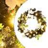 vidaXL julekrans med LED-lys 60 cm PVC sort
