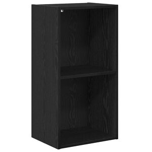 vidaXL Bogreol 2 niveauer 40 x 30 x 77 cm Konstrueret tr&aelig; Sort eg