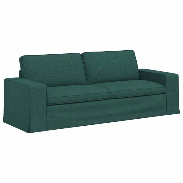 vidaXL Sofa M&oslash;rkegr&oslash;n 222 x 80 x 82 cm Stof