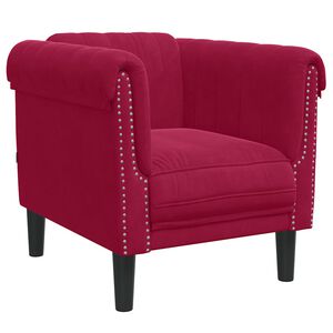 vidaXL sofastol velour vinr&oslash;d