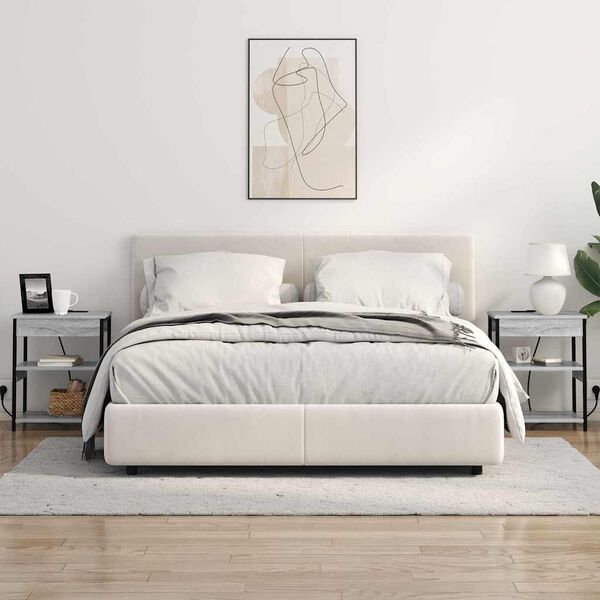 vidaXL Natskab Gr&aring; Sonoma 41 x 31 x 51 cm Konstrueret tr&aelig;