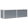 vidaXL forh&oslash;jet plantekasse 160x40x45 cm galvaniseret st&aring;l gr&aring;