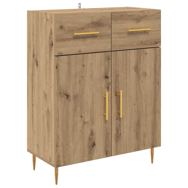 vidaXL Sideboard Artisan Egetr&aelig; 69,5 x 34 x 90 cm Konstrueret tr&aelig;