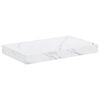 vidaXL V&aelig;ghylde V&aelig;gmonteret Hvid marmor 40 x 23,5 x 3,8 cm