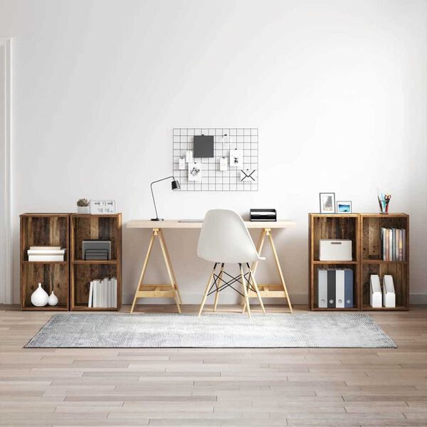 vidaXL TV-møbelsæt 4 pcs Gammelt træ 37 x 37 x 72 cm Konstrueret træ