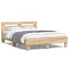 vidaXL sengeramme med sengegavl 120x190 cm konstrueret tr&aelig; sonoma-eg