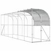 vidaXL H&oslash;nsehus Mod V&aelig;g S&oslash;lv 600 x 100 x 215 cm Galvaniseret st&aring;l
