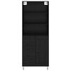 vidaXL Highboard med skuffe 2 pcs Sort eg Konstrueret tr&aelig;