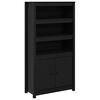 vidaXL skab 80x35x154 cm massivt fyrretr&aelig; sort