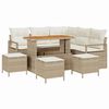 vidaXL Havesofa S&aelig;t 9 stk. 8-Antal s&aelig;der Beige og creme