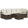 vidaXL Sofa S&aelig;t 7 stk. Brun og Creme polyrattan