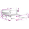 vidaXL sengeramme med sengegavl 200x200 cm massivt fyrretræ