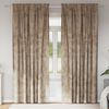 vidaXL Velour Gardiner 2 pcs champagnefarvet 260 x 140 cm Fl&oslash;jl
