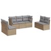 vidaXL sofas&aelig;t til haven 7 dele med hynder polyrattan beige