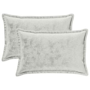 vidaXL Pudebetr&aelig;k 2 pcs HOUTEN Lysegr&aring; 50 x 80 cm Flannel