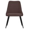 vidaXL spisebordsstole 2 stk. stof m&oslash;rkebrun