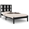 vidaXL sengeramme 90x190 cm Single massivt tr&aelig; sort