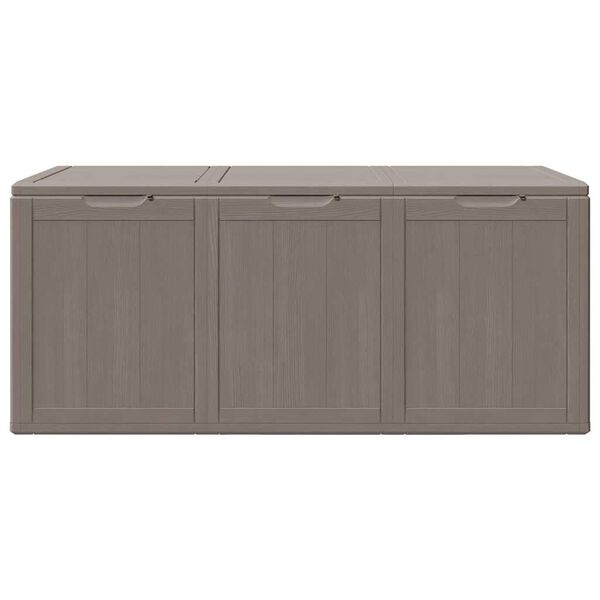 vidaXL opbevaringskasse til haven 270 l PP-tr&aelig;look brun