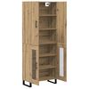 vidaXL Highboard 2 pcs Artisan Egetr&aelig; 69,5 x 34 x 180 cm