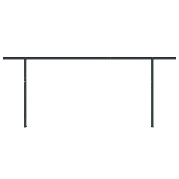 vidaXL markisestolpes&aelig;t 600x245 cm jern antracitgr&aring;