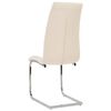 vidaXL spisebordsstole med cantilever 6 stk. stof cremefarvet
