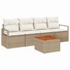 vidaXL Havesofa S&aelig;t 5 stk. Beige og creme polyrattan