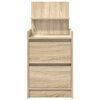 vidaXL sengeborde med 2 skuffer 2 stk. 38x34x80 cm sonoma-eg