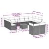 vidaXL sofas&aelig;t til haven 13 dele med hynder polyrattan gr&aring;