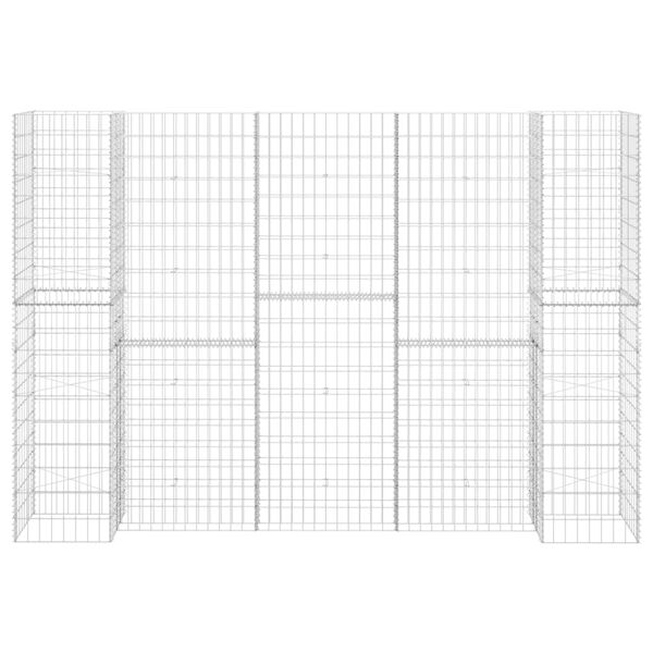 vidaXL H-formet gabion-plantekasse 260x40x200 cm stål