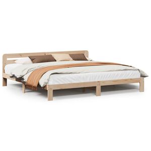 vidaXL sengeramme uden madras 200x200 cm massivt fyrretr&aelig;