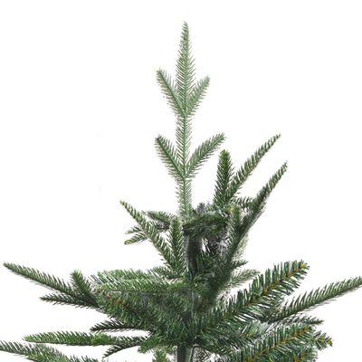 vidaXL kunstigt juletræ med lys 240 cm PVC og PE grøn