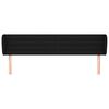 vidaXL sengegavl med kanter 163x23x78/88 cm stof sort