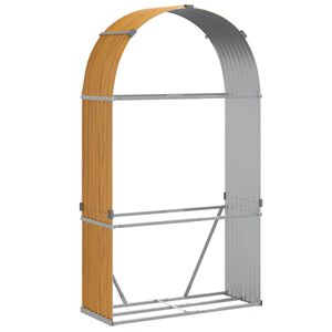 vidaXL br&aelig;ndestativ 120x45x210 cm galvaniseret st&aring;l tr&aelig;look