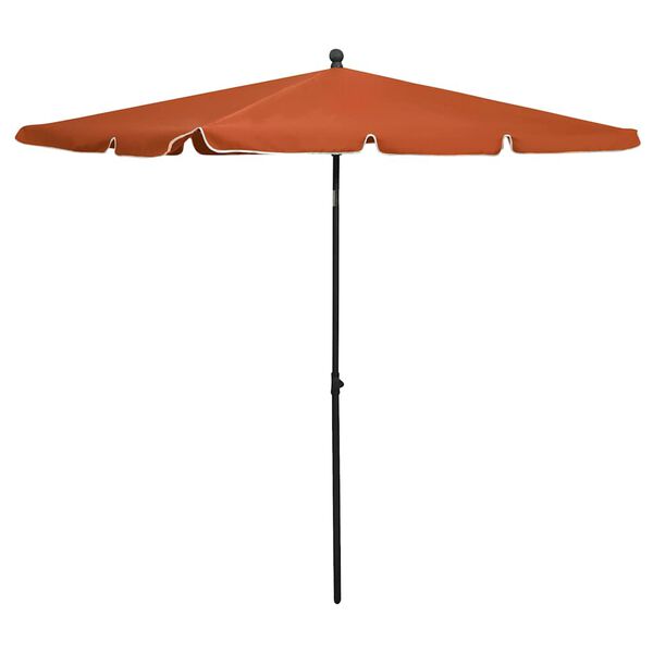 vidaXL parasol med stang 210x140 cm terrakotta