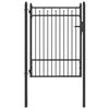 vidaXL Hegnport BAARLO 100 x 125 cm Metal Sort L&aring;ses