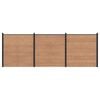 vidaXL Hegnspanel 3 pcs WPC og Aluminium Brun