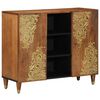 vidaXL Sideboard med hylde Brun 90 x 33 x 75 cm Massivt mangotr&aelig;