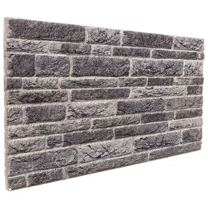 vidaXL V&aelig;gpaneler 10 stk. 100 x 50 cm Antracit EPS Skum