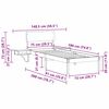vidaXL Sengestel med hovedgærde Brun 75 x 190 cm Massiv fyrretræ